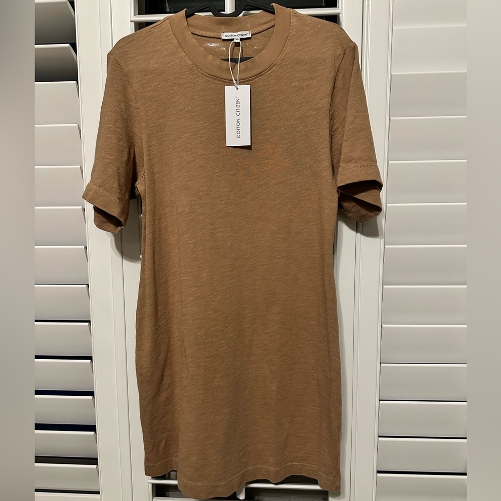 Cotton Citizen Tan T-Shirt Dress